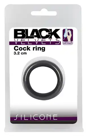 ⁨Silikonowy pierścień na penisa Black Velvets 3,2cm⁩ w sklepie Wasserman.eu