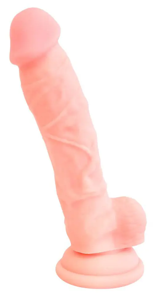 ⁨Dildo silikonowe medyczne z przyssawką 18 cm⁩ w sklepie Wasserman.eu