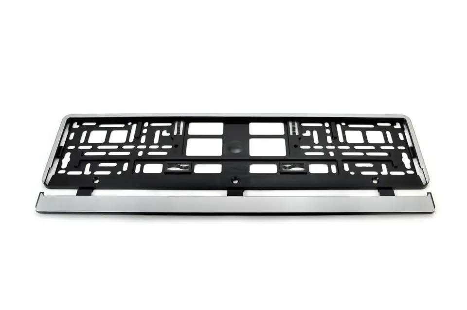 ⁨01163 License plate holder - with silver border / L⁩ at Wasserman.eu