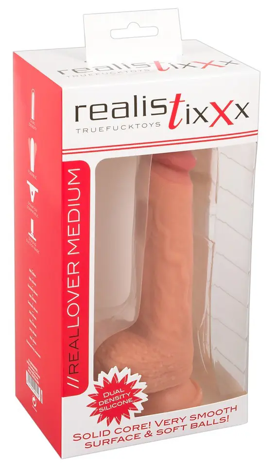 ⁨Dildo silikonowe z przyssawką 21,7 cm Realistixxx⁩ w sklepie Wasserman.eu