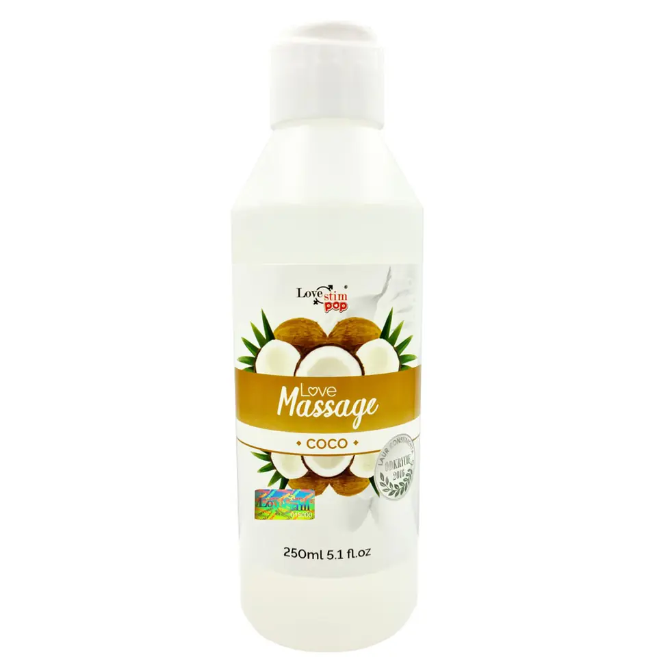 ⁨Massage oil and coconut lubricant 250ml LoveStim⁩ at Wasserman.eu