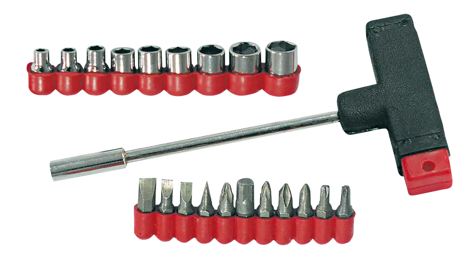 ⁨10006 Screwdriver with T-handle - set of 21 pieces⁩ at Wasserman.eu