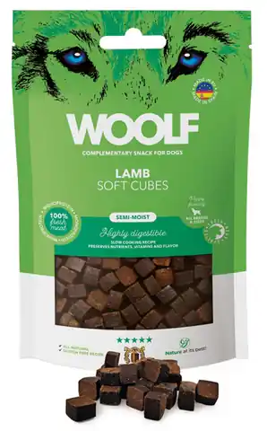 ⁨Woolf Soft Cubes Monoprotein Lamb 100g⁩ w sklepie Wasserman.eu