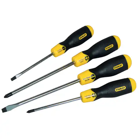 ⁨650130 Cushion Grip screwdrivers set of 4 elements (PŁ+PH), Stanley 65-013⁩ at Wasserman.eu