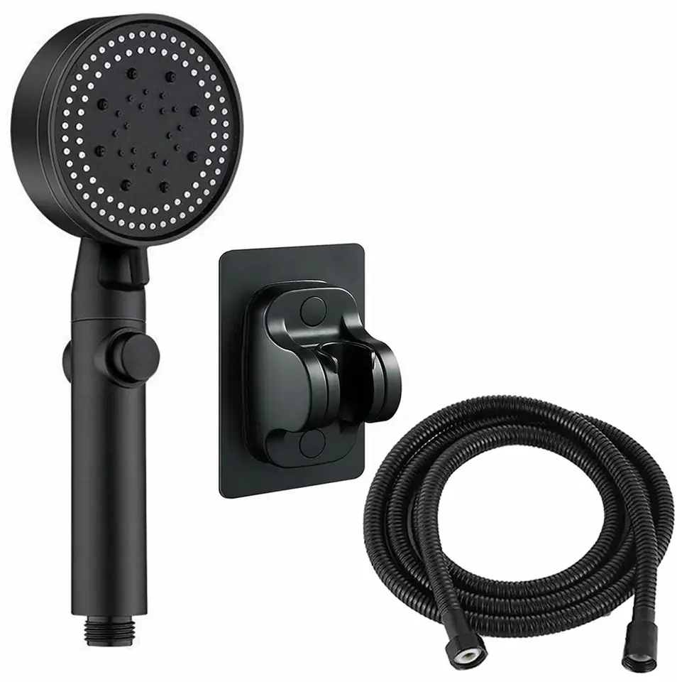 AG894A Zestaw prysznicowy czarny 3el. w sklepie Wasserman.eu