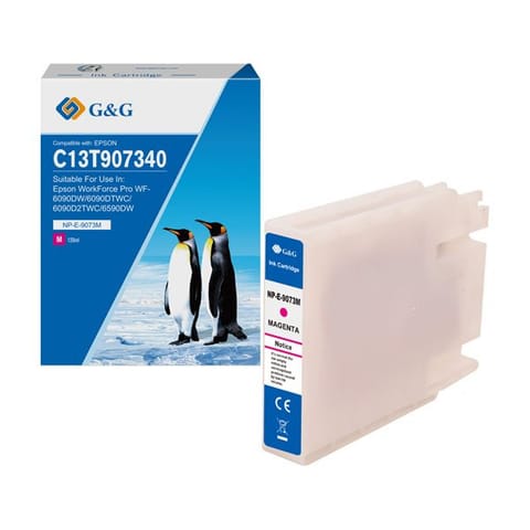 ⁨G&G kompatybilny ink / tusz z C13T907340, NP-E-9073M, magenta⁩ w sklepie Wasserman.eu
