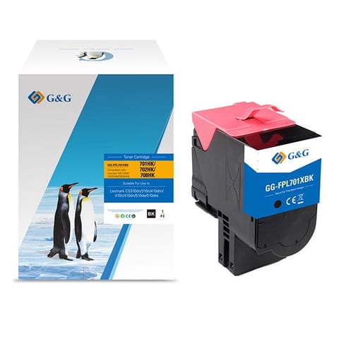 ⁨G&G kompatybilny toner z Lexmark 70C2HK0, NT-CL701XFBK, black, 4000s, high capacity, return⁩ w sklepie Wasserman.eu