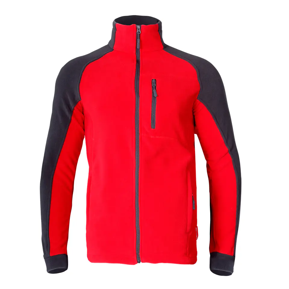 ⁨FLEECE JACKET, RED AND GREY, "4XL", CE, LAHTI⁩ at Wasserman.eu