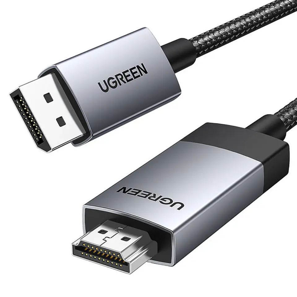 ⁨Kabel Display Port do HDMI Ugreen DP119 4K, 2m, jednokierunkowy⁩ w sklepie Wasserman.eu