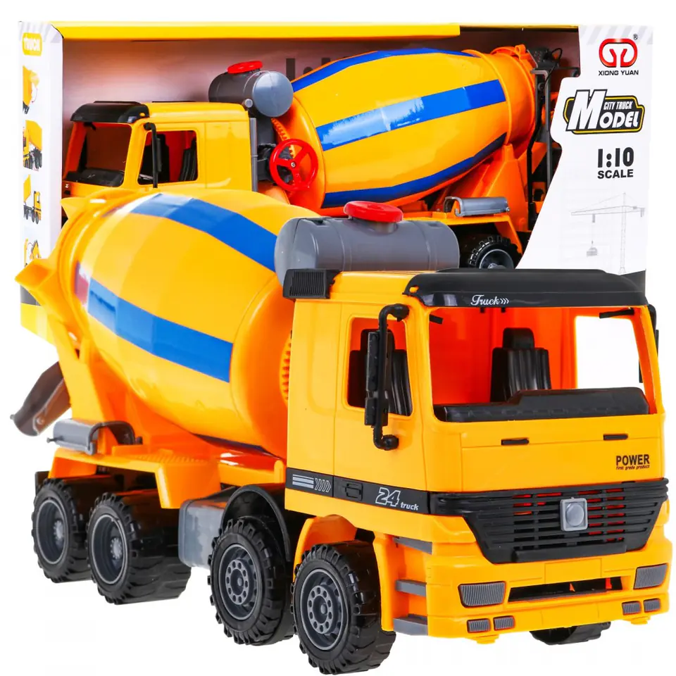 Betoniarka dla dzieci 3+ Realistyczny model 1:10 + Ruchome elementy + Obrotowa gruszka w sklepie Wasserman.eu