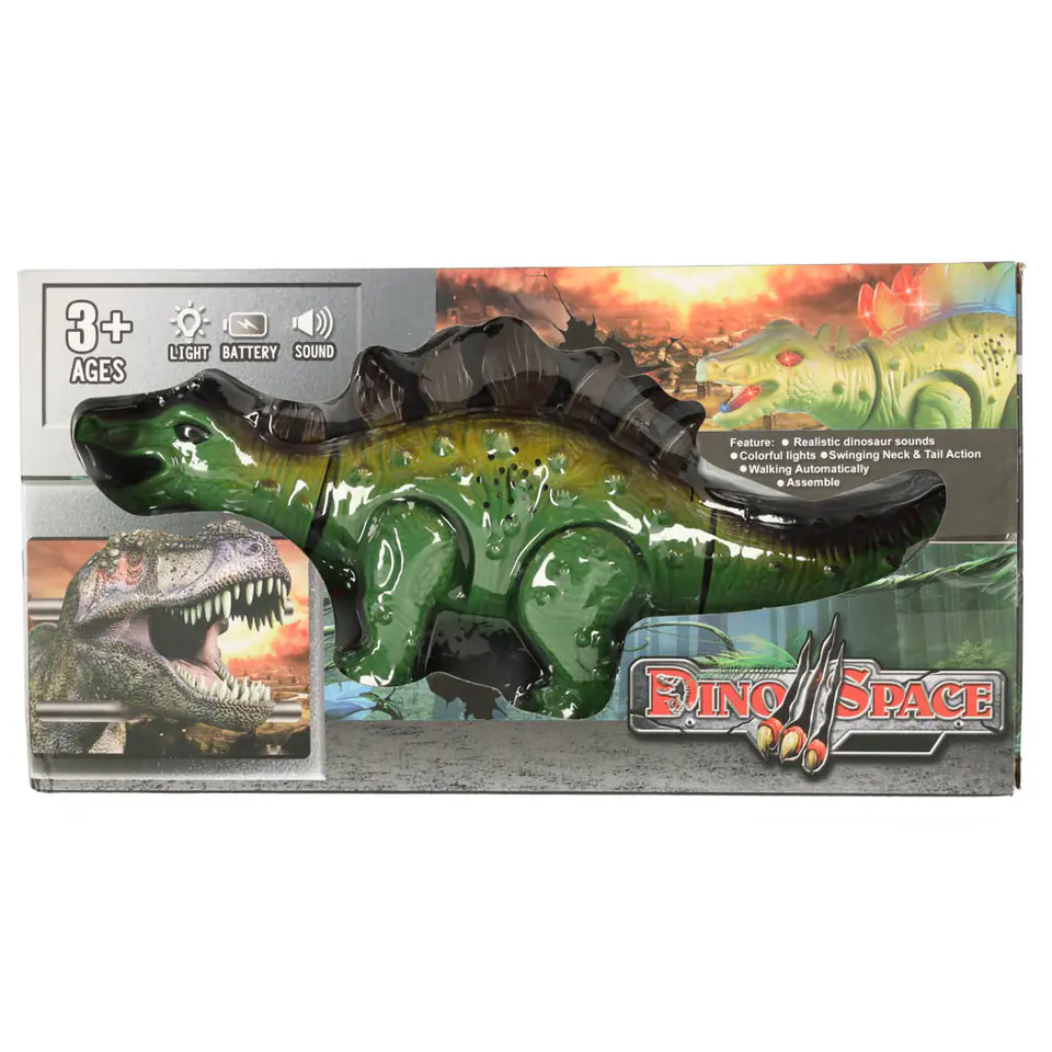 ⁨Dinozaur Stegozaur zabawka interaktywna na baterie chodzi świeci ryczy⁩ w sklepie Wasserman.eu
