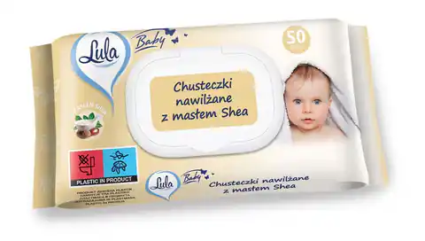 ⁨LULA Baby Chusteczki nawilżane dla niemowląt i dzieci - z masłem Shea 1op.-50szt⁩ w sklepie Wasserman.eu