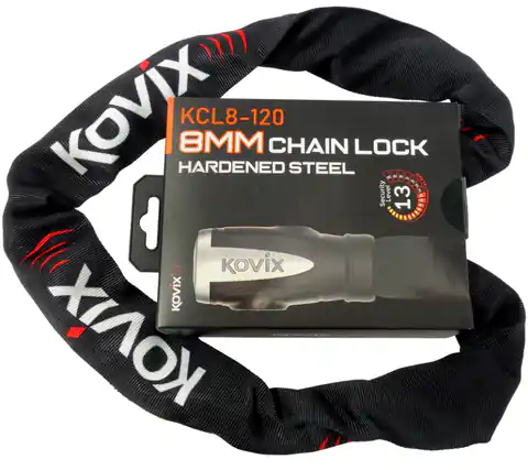 ⁨Łańcuch zabezpieczający z alarmem KOVIX KCL8-120⁩ w sklepie Wasserman.eu