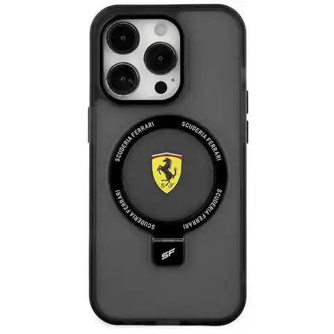 ⁨Ferrari FEHMP15MUSCAK iPhone 15 Plus / 14 Plus 6.7" czarny/black hardcase Ring Stand 2023 Collection MagSafe⁩ w sklepie Wasserman.eu
