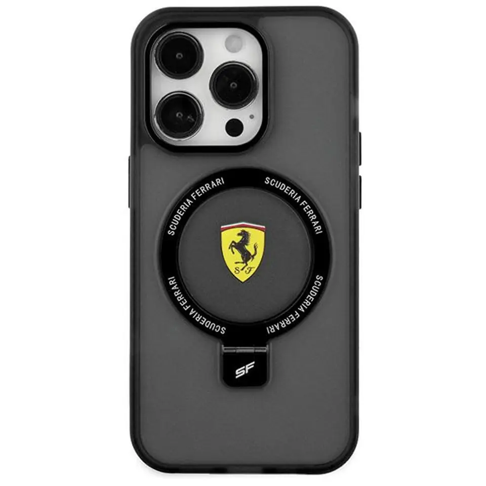 ⁨Ferrari FEHMP15SUSCAK iPhone 15 6.1" czarny/black hardcase Ring Stand 2023 Collection MagSafe⁩ w sklepie Wasserman.eu