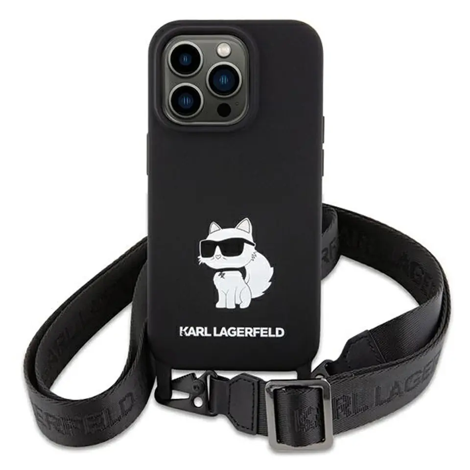 Karl Lagerfeld KLHCP15SSCBSCNK iPhone 15 6.1" hardcase czarny/black Crossbody Silicone Choupette w sklepie Wasserman.eu