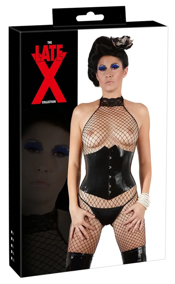 Lateksowy gorset czarny XL w sklepie Wasserman.eu