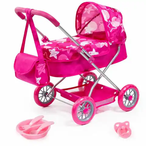 ⁨Doll pram BAYER Design 12249AB Smarty with accessories Pink⁩ at Wasserman.eu