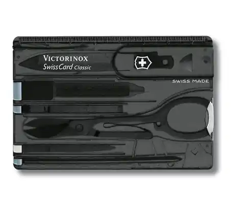 ⁨Zestaw Victorinox Karta SwissCard Lite, transparentna czarna⁩ w sklepie Wasserman.eu
