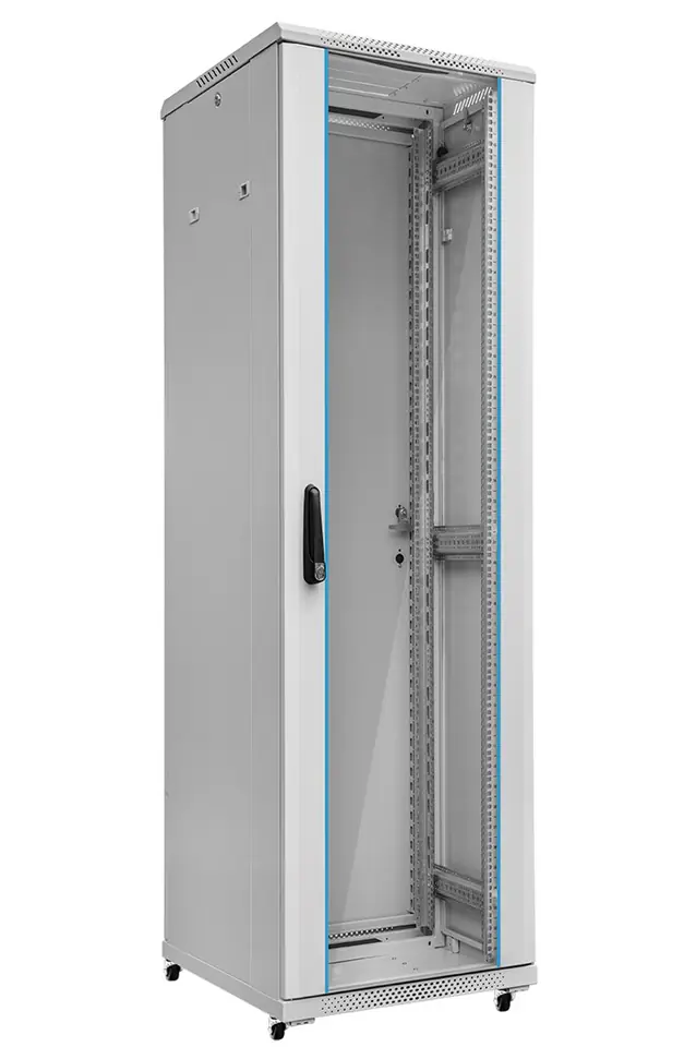 ⁨TOTEN 19" rack mountable data communication cabinet G7 42U 600/600 grey (glass door front/full metal door rear)⁩ at Wasserman.eu