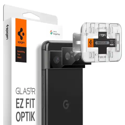 ⁨Osłona Aparatu GOOGLE PIXEL 8 Spigen Optik. TR ”EZ FIT” Camera Protector 2-pack czarne⁩ w sklepie Wasserman.eu