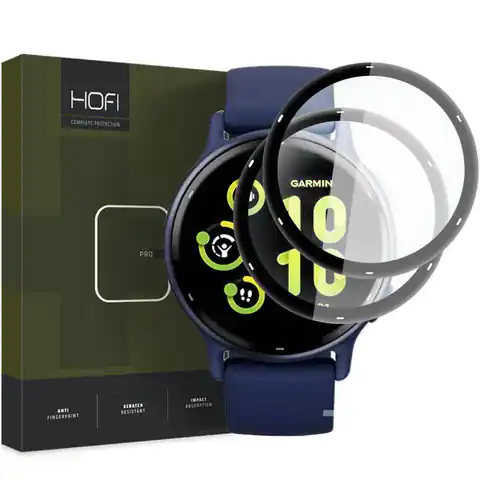⁨Szkło Hybrydowe GARMIN VIVOACTIVE 5 HOFI Hybrid Pro+ czarne⁩ w sklepie Wasserman.eu