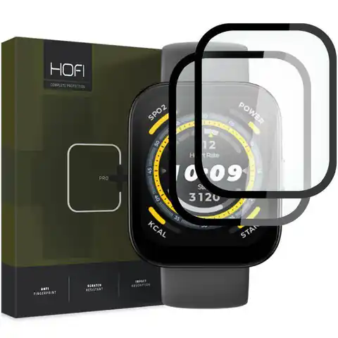⁨Szkło Hybrydowe AMAZFIT BIP 5 HOFI Hybrid Pro+ czarne⁩ w sklepie Wasserman.eu