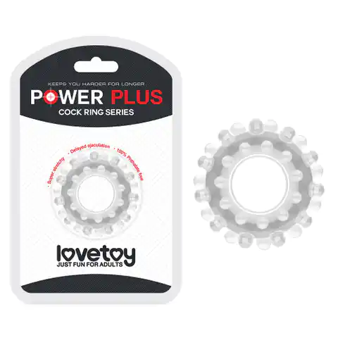 ⁨Pierścień na penisa Lovetoy Power Plus przezroczysty śr. 1,6cm⁩ w sklepie Wasserman.eu
