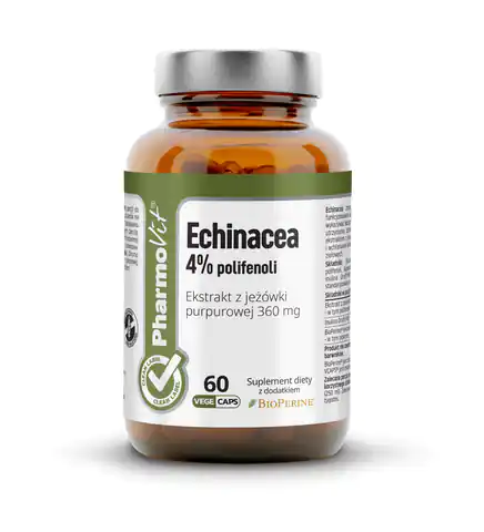 ⁨Echinacea 4% polifenoli Ekstrakt z jeżówki purpurowej 360 mg 60 kapsułek PharmoVit⁩ w sklepie Wasserman.eu