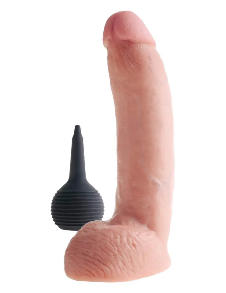 ⁨Dildo z funkcją wytrysku 23 cm King Cock⁩ w sklepie Wasserman.eu