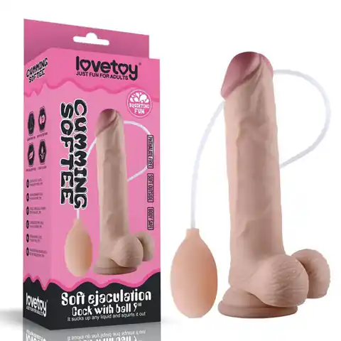 ⁨Dildo with suction cup and ejaculation function 23 cm Lovetoy⁩ at Wasserman.eu