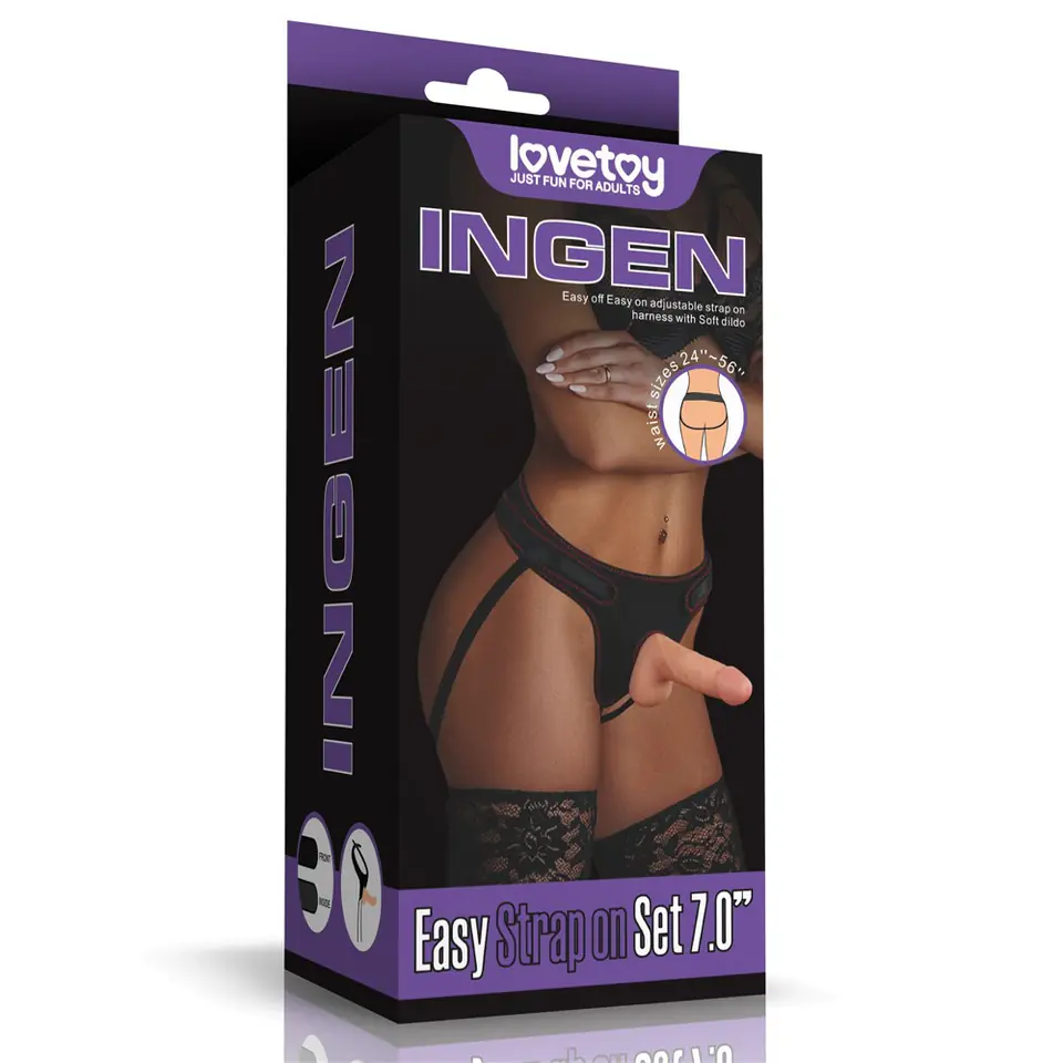 ⁨Zestaw Easy Strap-on 18cm Lovetoy⁩ w sklepie Wasserman.eu