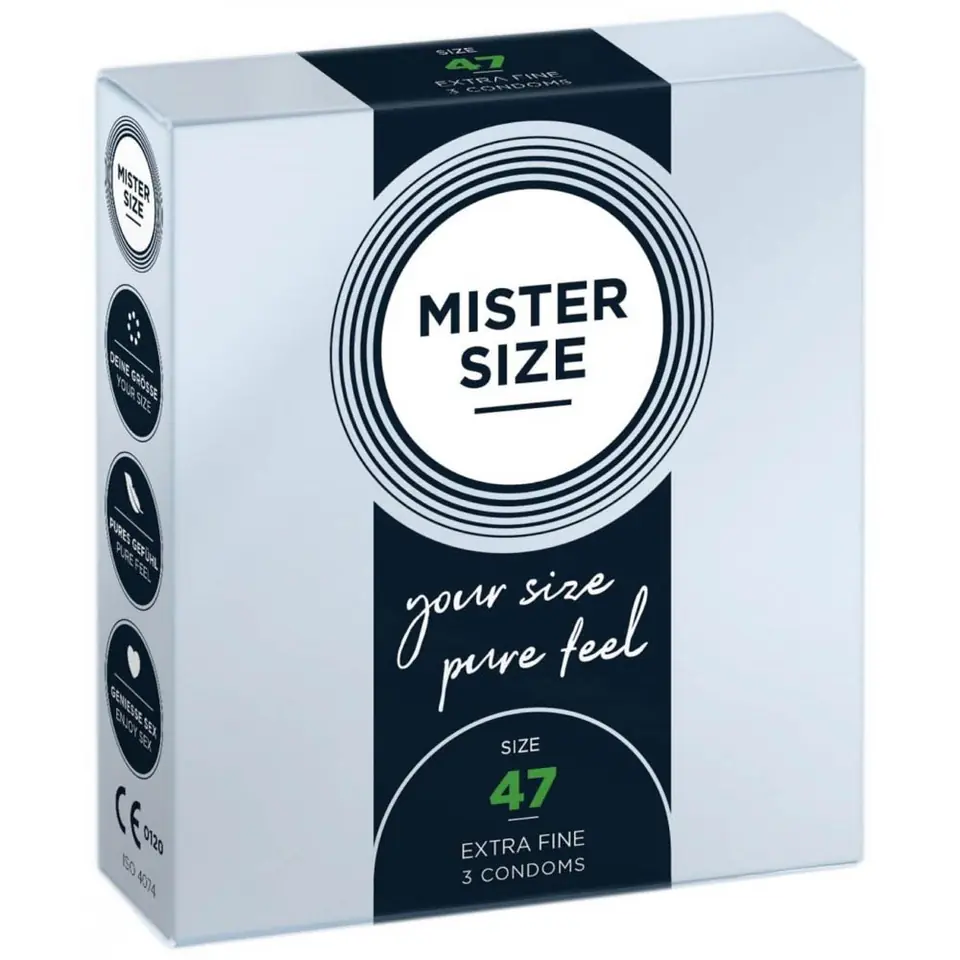 ⁨Condoms 47mm 3 pcs. Mister Size⁩ at Wasserman.eu