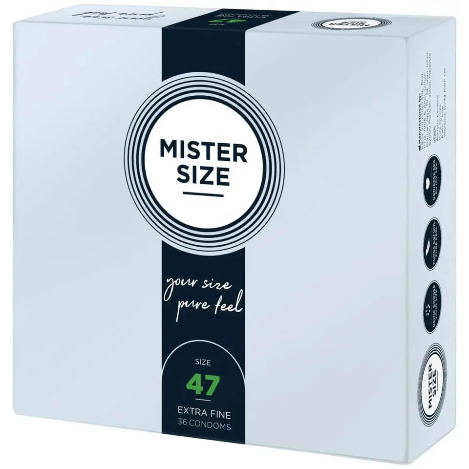 ⁨Condoms 47mm 36 pcs. Mister Size⁩ at Wasserman.eu