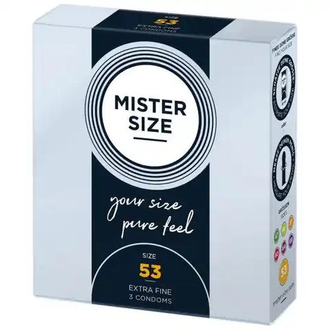 ⁨Condoms 53mm 3 pcs. Mister Size⁩ at Wasserman.eu