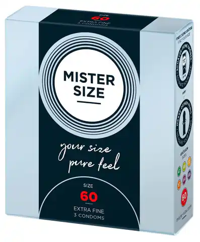 ⁨Condoms 60mm 3 pcs. Mister Size⁩ at Wasserman.eu
