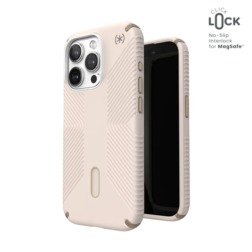 ⁨Speck Presidio2 Grip ClickLock & Magsafe - Etui iPhone 15 Pro (Bleached Bone / Heirloom Gold / Hazel Brown)⁩ w sklepie Wasserman.eu