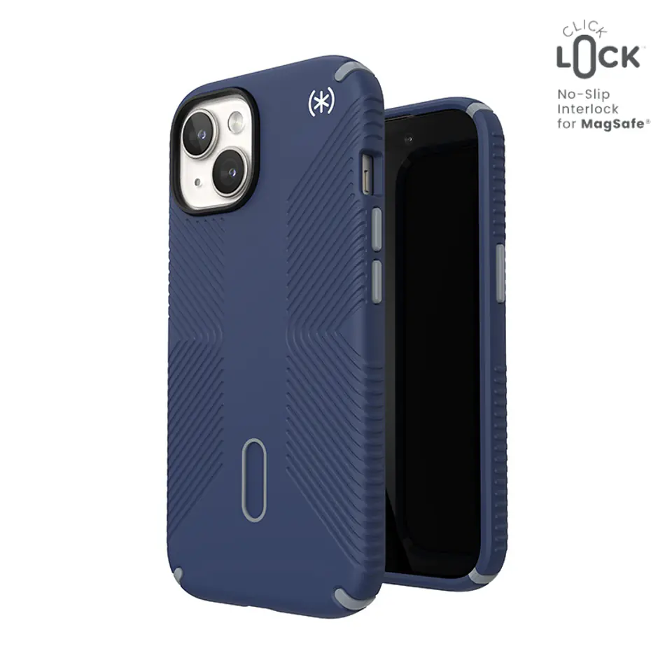 ⁨Speck Presidio2 Grip ClickLock & Magsafe - Etui iPhone 15 / iPhone 14 / iPhone 13 (Coastal Blue / Dustgrey / White)⁩ w sklepie Wasserman.eu