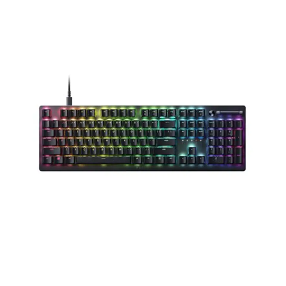 ⁨Razer Deathstalker V2 Gaming Keyboard Fully programmable keys with on-the-fly macro recording; N-key roll over; Multi-functional media button and media roller RGB LED light RU Wired  Linear Optical Switch⁩ at Wasserman.eu