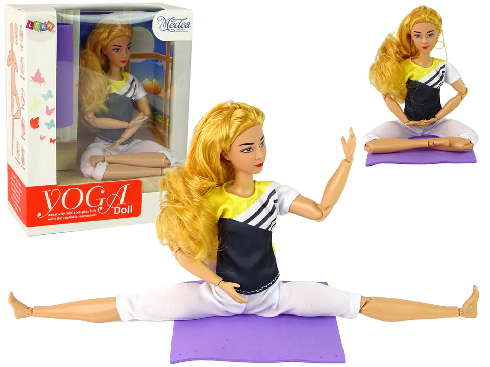 ⁨Lalka Dla Dzieci Mata Joga Długie Blond Włosy⁩ w sklepie Wasserman.eu