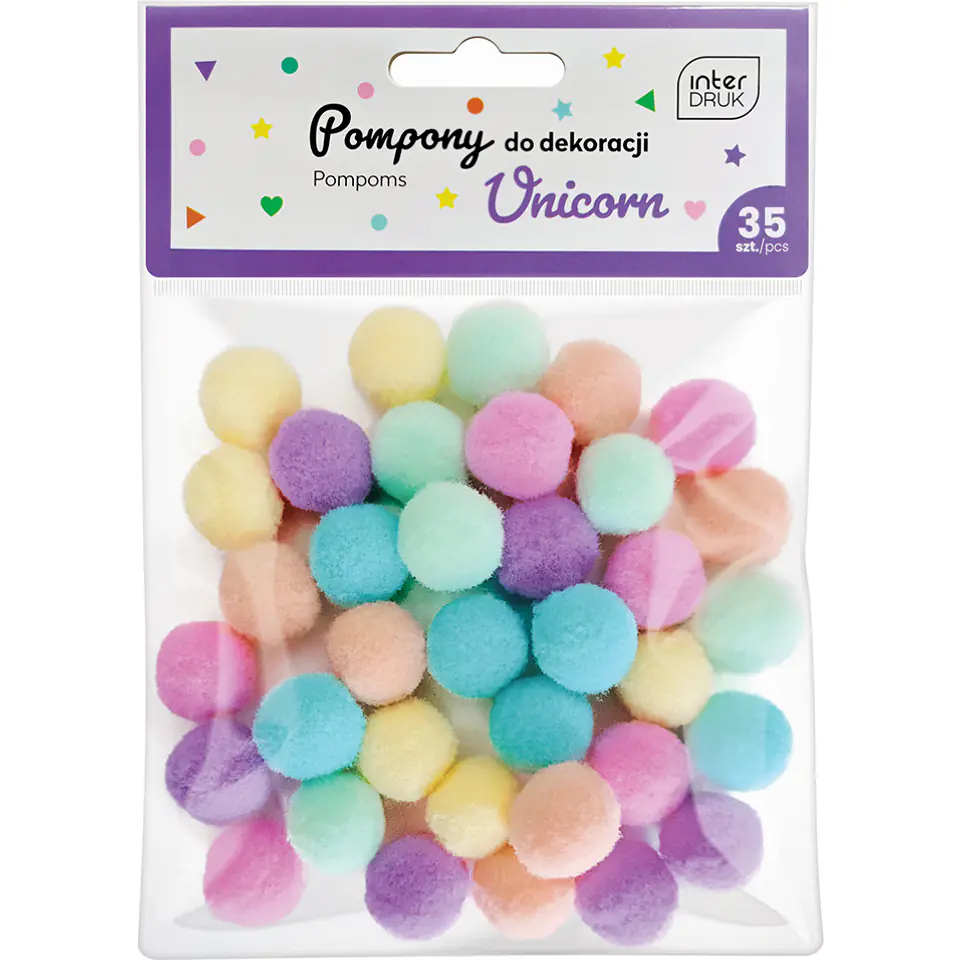 ⁨Pompony do dekoracji 20mm, 36szt. UNICORN INTERDRUK⁩ w sklepie Wasserman.eu