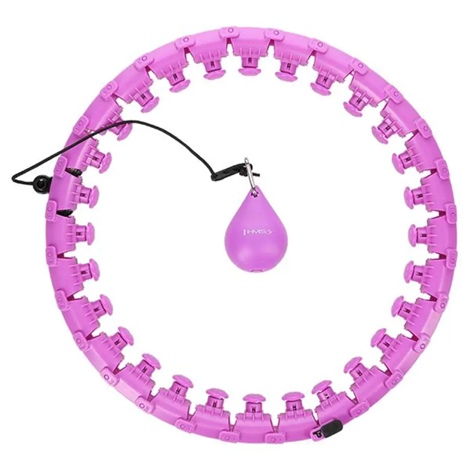 ⁨HHW12 PLUS SIZE HULA HOP VIOLET Z WYPUSTKAMI I OBCIĄŻNIKIEM HMS⁩ w sklepie Wasserman.eu