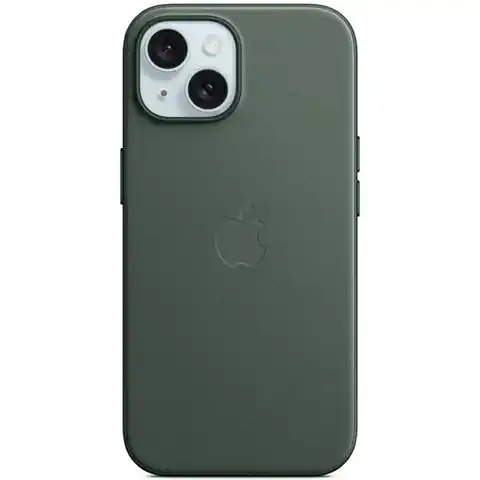 ⁨Etui Apple MT3J3ZM/A iPhone 15 6.1" MagSafe wieczna zieleń/evergreen FineWoven Case⁩ w sklepie Wasserman.eu