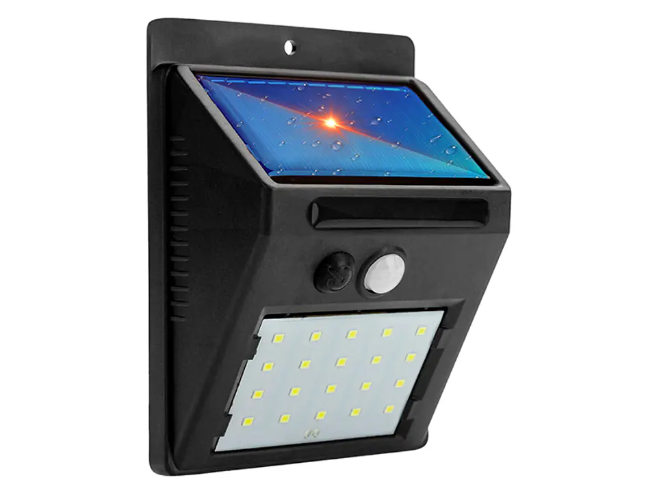⁨Lampa ścienna solarna. Kinkiet LED z czujnikami⁩ w sklepie Wasserman.eu