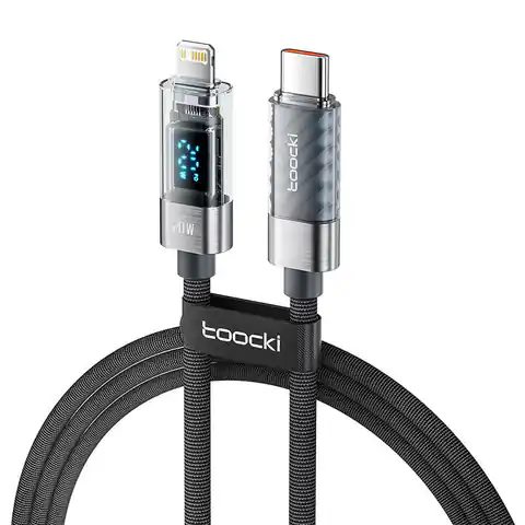⁨Kabel USB-C do Lightning Toocki, 1m, 20W (szary)⁩ w sklepie Wasserman.eu