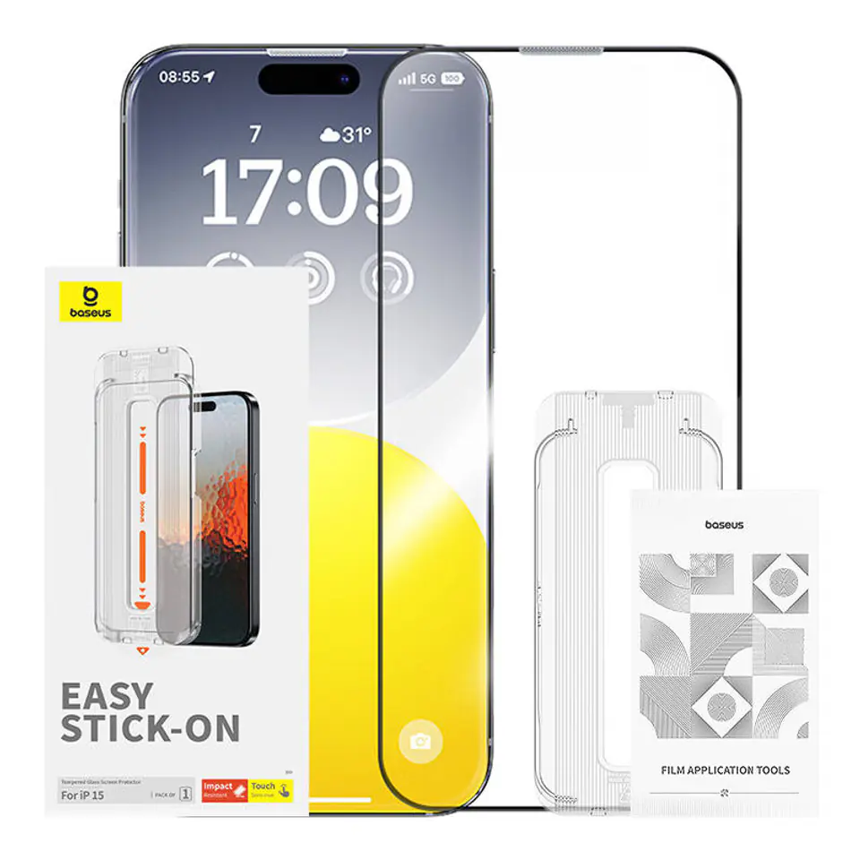 ⁨Szkło hartowane 0.3mm Baseus Sapphire do iPhone 15⁩ w sklepie Wasserman.eu