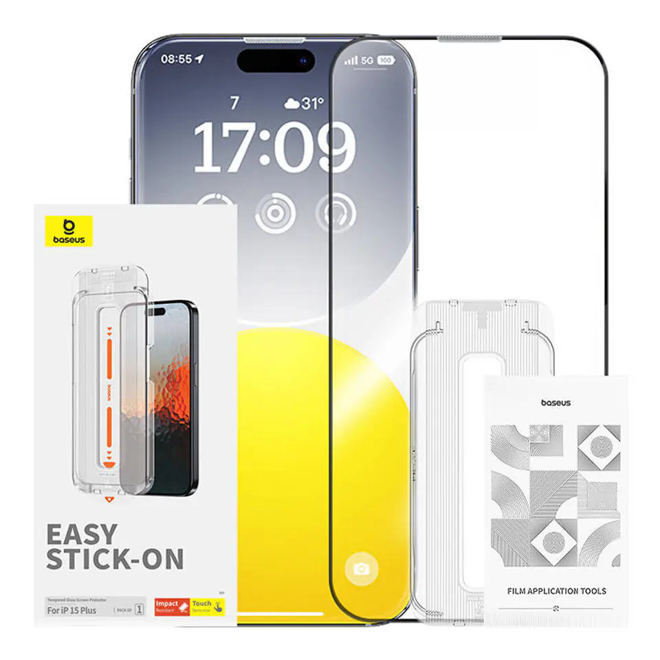 ⁨Szkło hartowane 0.3mm Baseus Sapphire do iPhone 15 Plus⁩ w sklepie Wasserman.eu