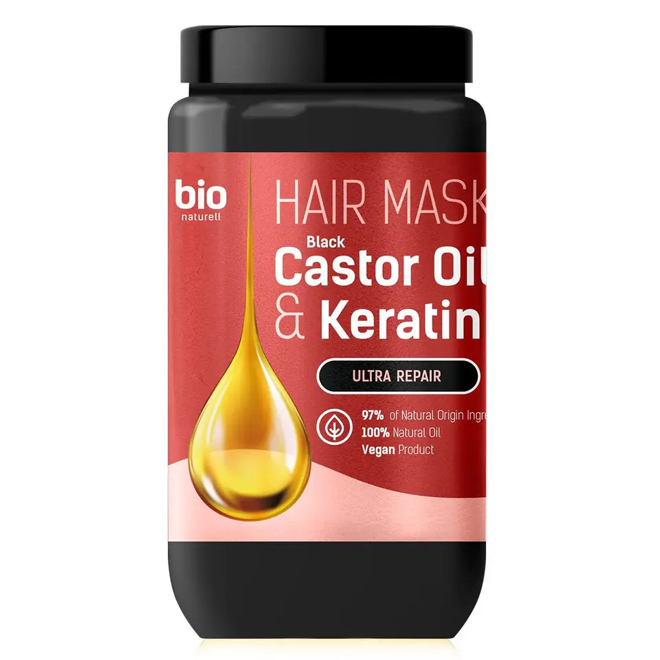 ⁨BIO NATURELL Hair Mask Ultra Repair maska do włosów Castor Oil  Keratin 946ml⁩ w sklepie Wasserman.eu