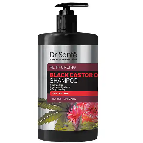 ⁨DR.SANTE Black Castor Oil regenerujący szampon do włosów 1000ml⁩ w sklepie Wasserman.eu