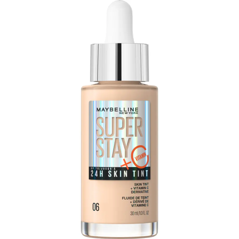 ⁨Maybelline Super Stay 24H Skin Tint długotrwały podkład rozświetlający z witaminą C 06 30ml⁩ w sklepie Wasserman.eu